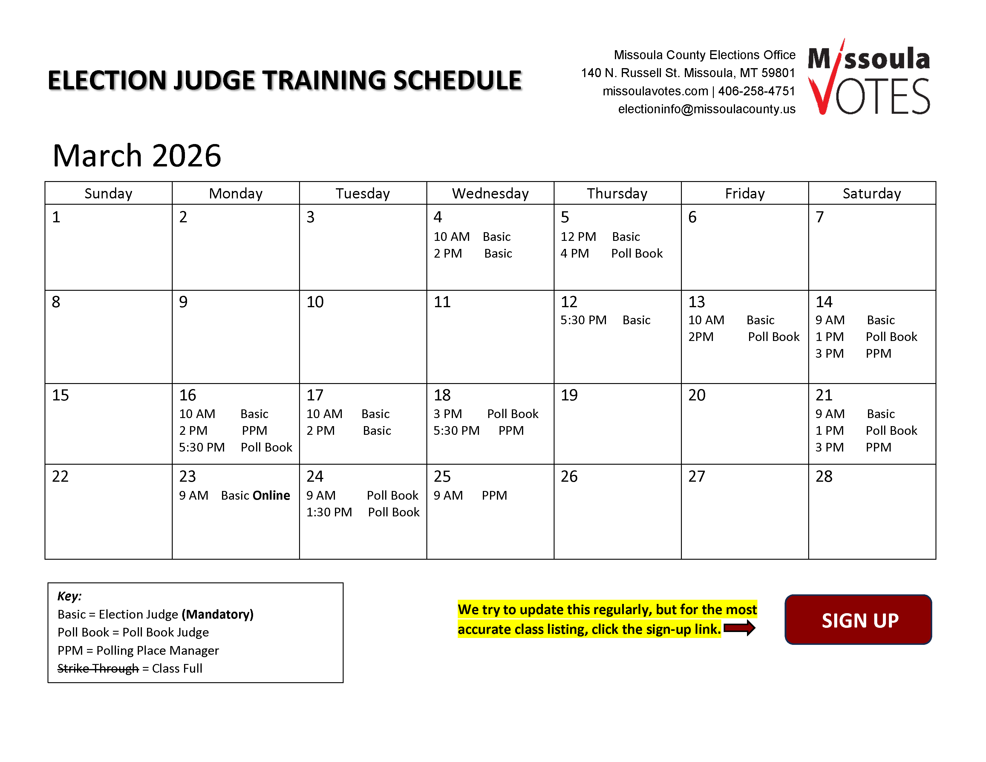 20260107 Training Calendar