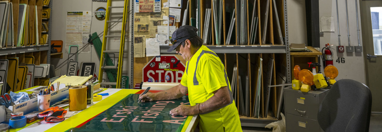 Sign shop at Public Works