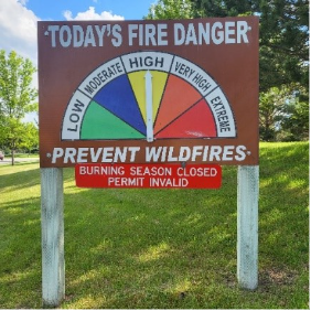 High Fire Danger Sign