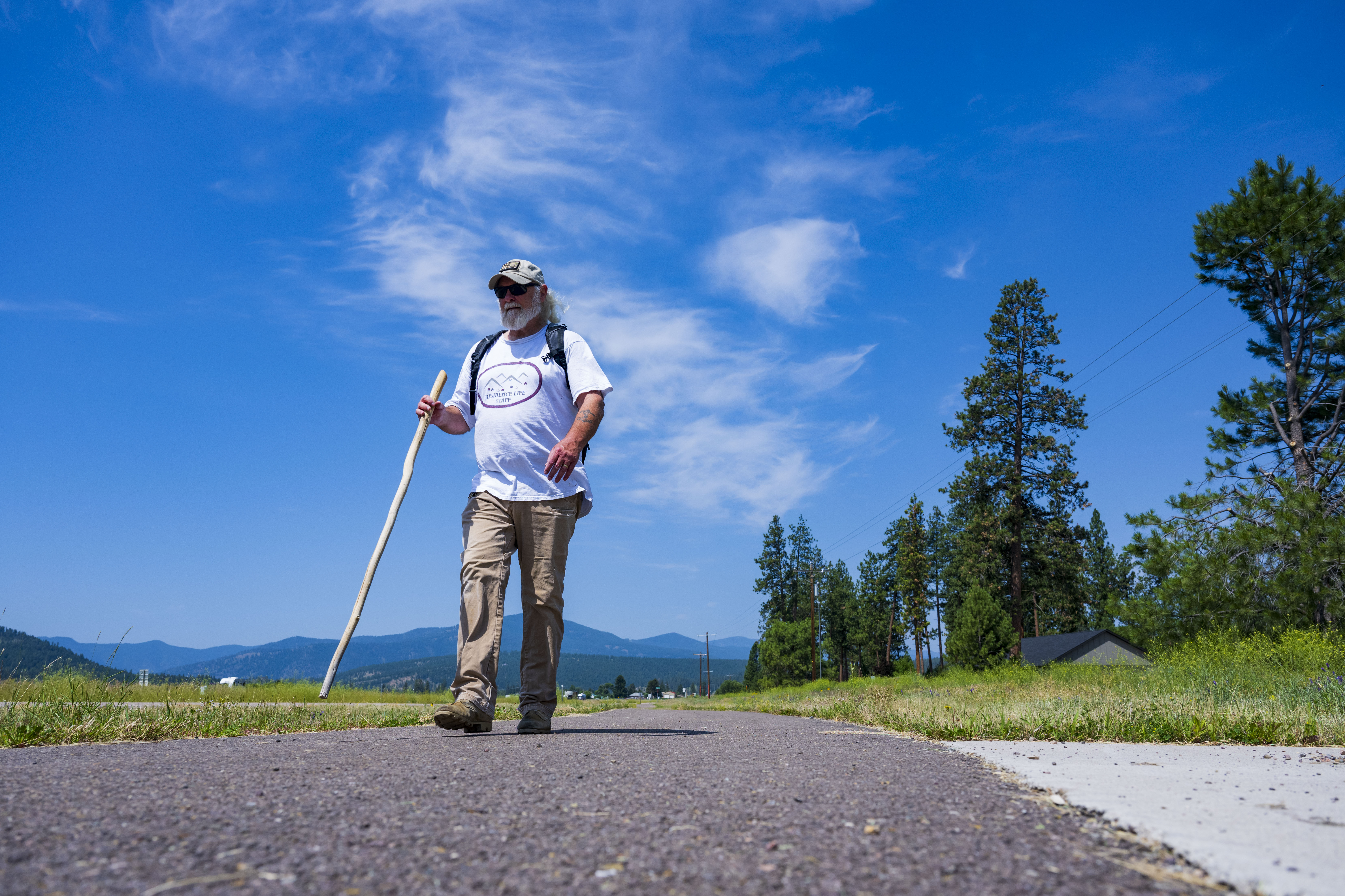 Person walking on Frenchtown Pedestrian Path
