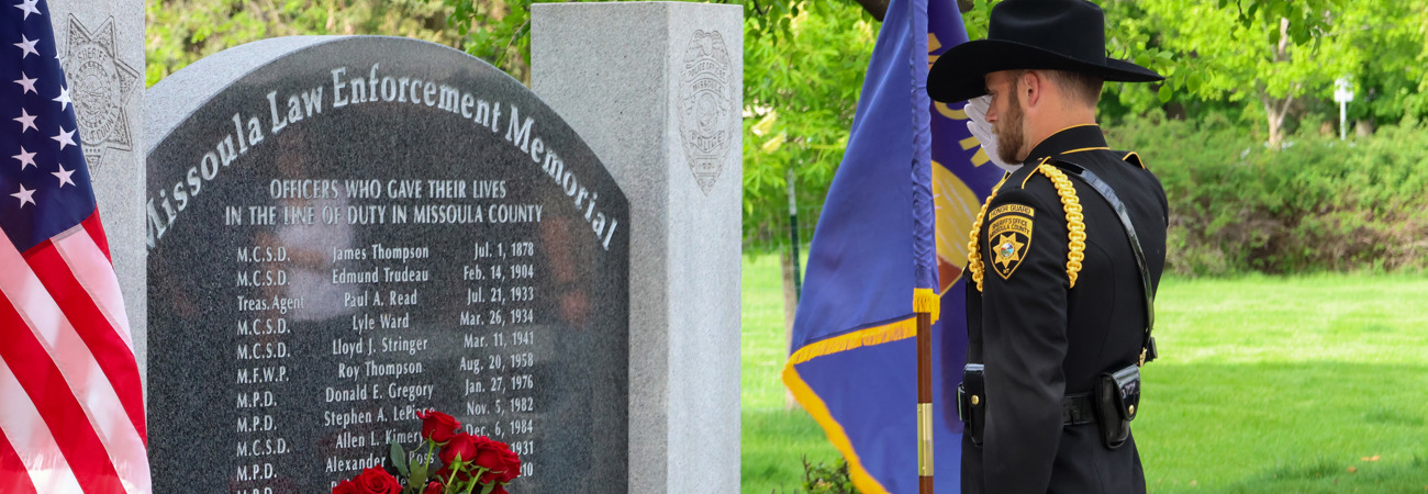 Honor Guard salute LE Memorial