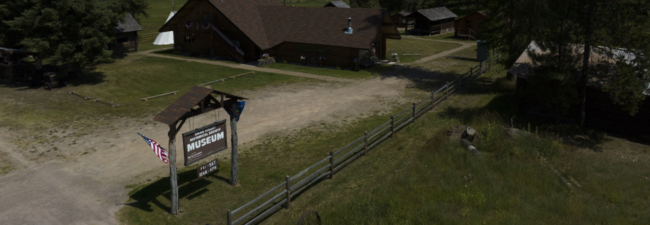 Swan Valley Historical Museum in Condon with mountains in the background