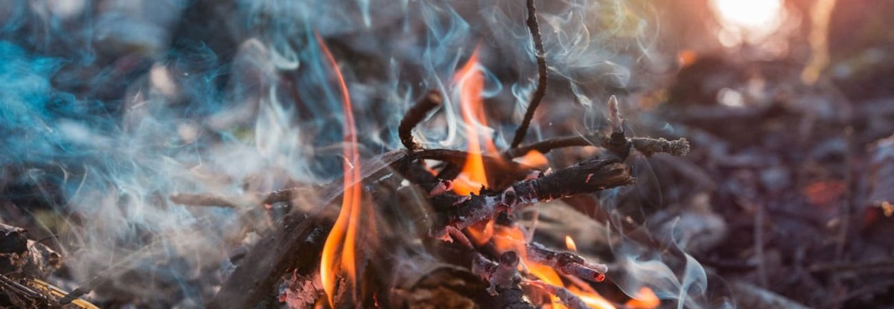 Small Campfire Burning (Stencil)
