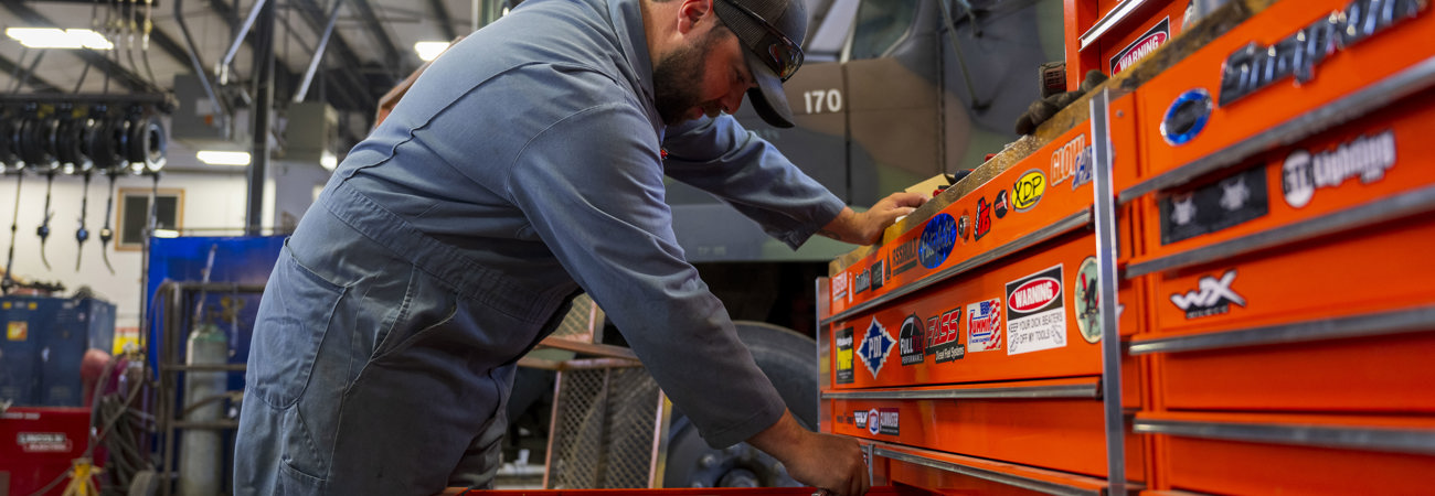 Mechanic in the Public Works shop