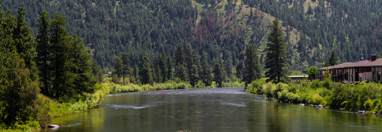 View from Deer Creek Bridge, East Missoula, Clark Fork River